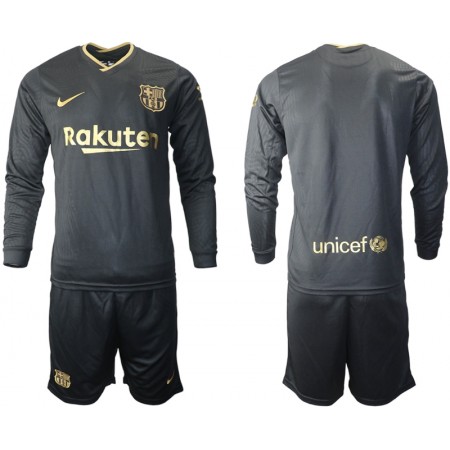 Fotballdrakt FC Barcelona Barn Bortetrøye 2020-2021 Langermet